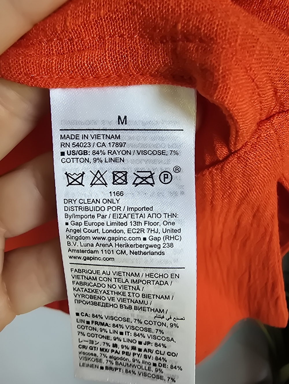 Banana Republic NEW Orange Linen Gauze Tie Tassel Popover Shirt Top SZ Medium - Picture 10 of 12